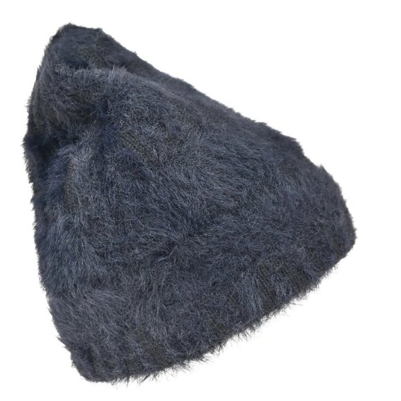 BALENCIAGA LOGO Knit Cap Onesize 55/61 Nylon Wool Fur Black 66RL700 main image 15